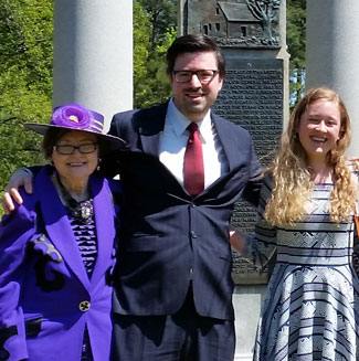 2016 Scholarship Winner, Grace Baldauf (far right). 